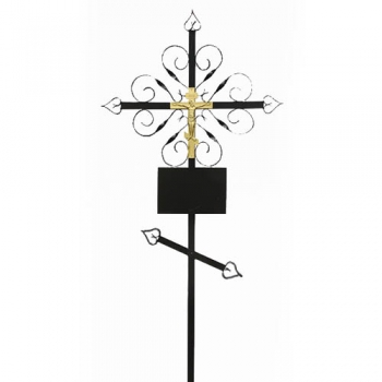 Крест металлический Км 2 с распятьем
